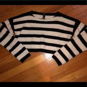 Stripped Cropped Sweater
